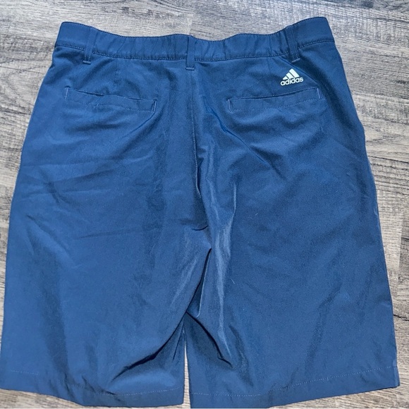 Adidas Blue Flat Front Shorts - Picture 2 of 4